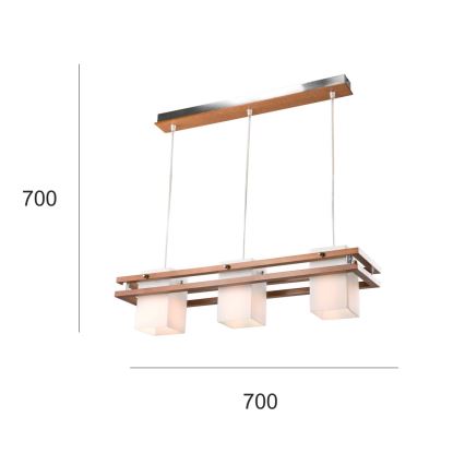 Luster na lanku ALAN 3xE27/60W/230V