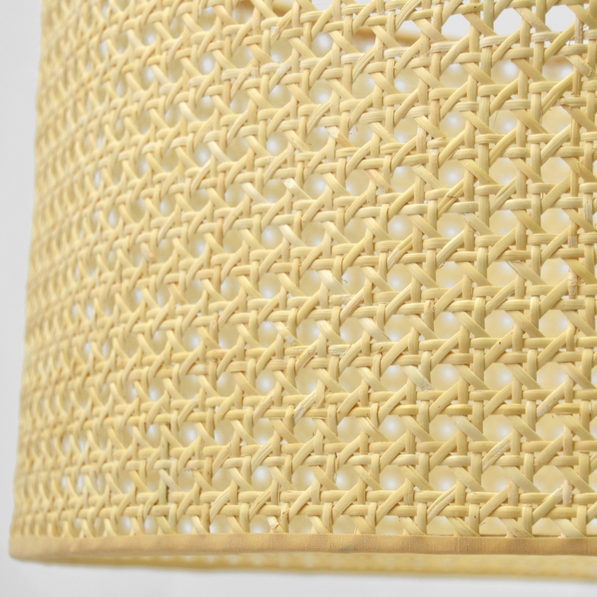 Luster na lanku ALBA 1xE27/15W/230V pr. 20 cm ratan/čierna