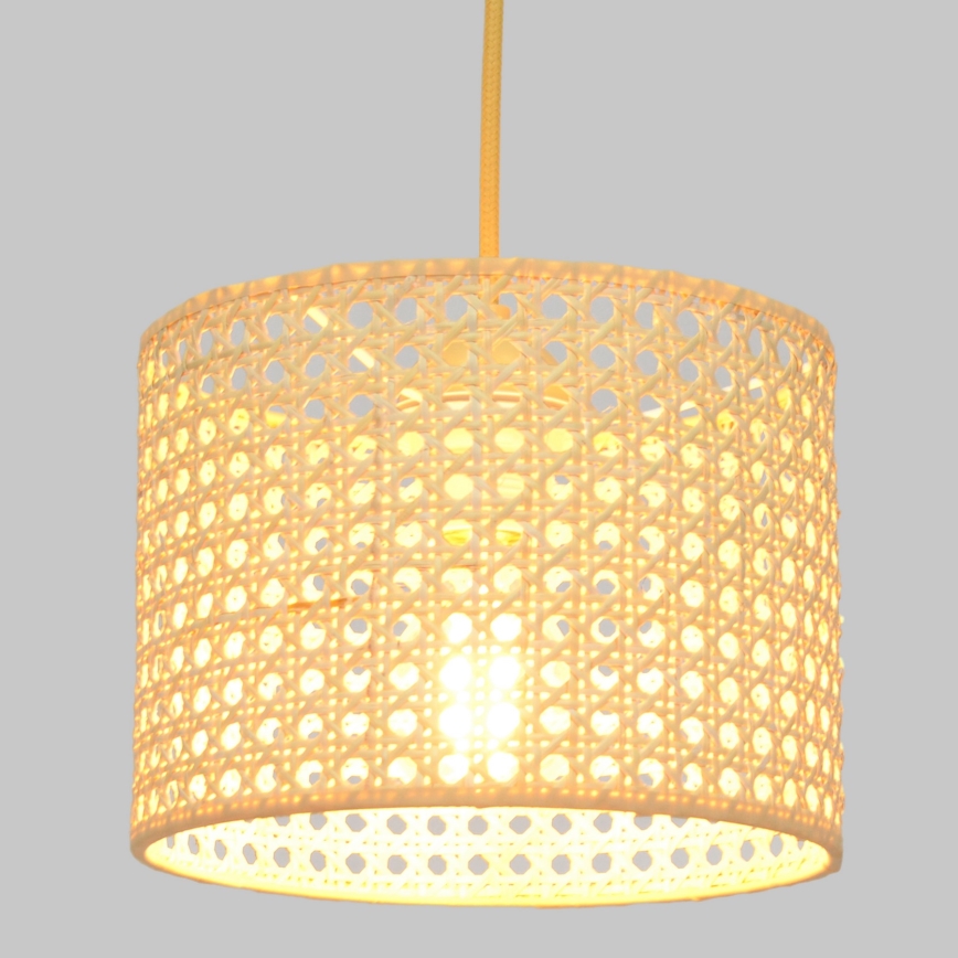 Luster na lanku ALBA 1xE27/15W/230V pr. 20 cm ratan