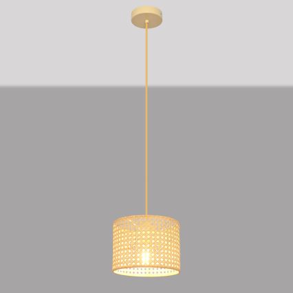 Luster na lanku ALBA 1xE27/15W/230V pr. 20 cm ratan