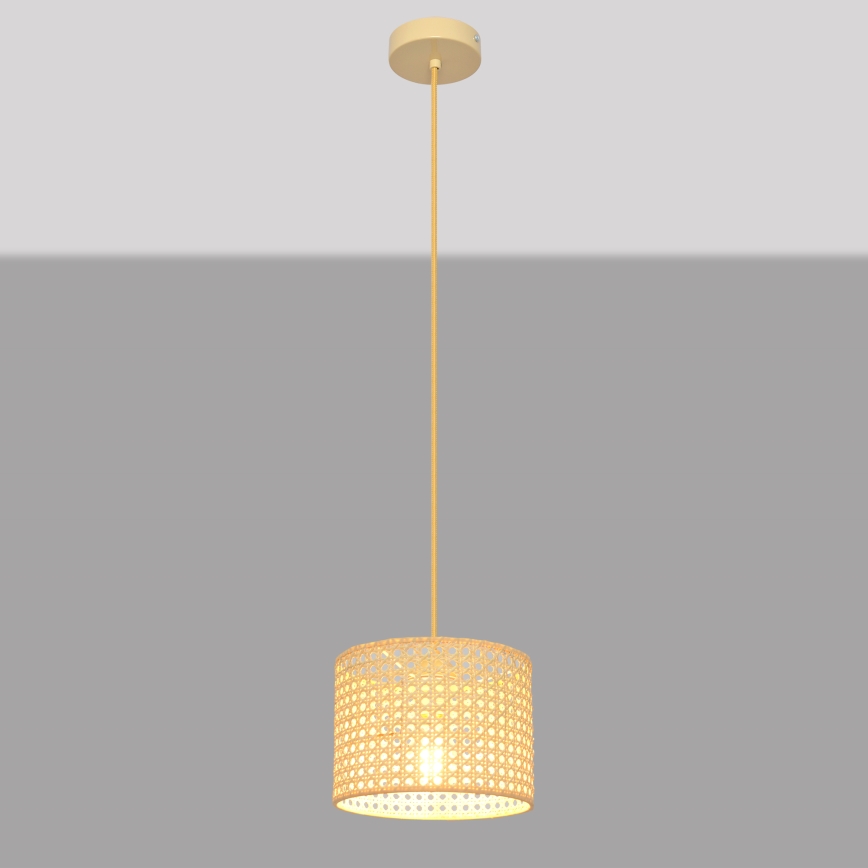 Luster na lanku ALBA 1xE27/15W/230V pr. 20 cm ratan