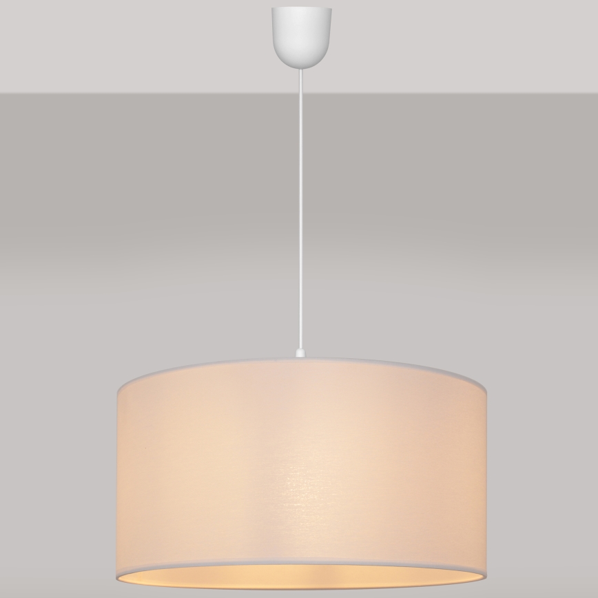 Luster na lanku ALBA 1xE27/15W/230V pr. 40 cm biela
