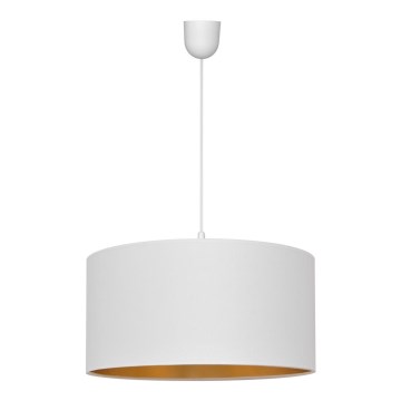 Luster na lanku ALBA 1xE27/15W/230V pr. 40 cm biela/zlatá