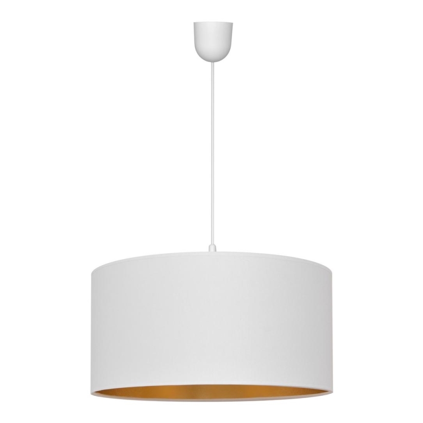 Luster na lanku ALBA 1xE27/15W/230V pr. 40 cm biela/zlatá