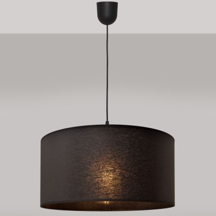 Luster na lanku ALBA 1xE27/15W/230V pr. 40 cm čierna
