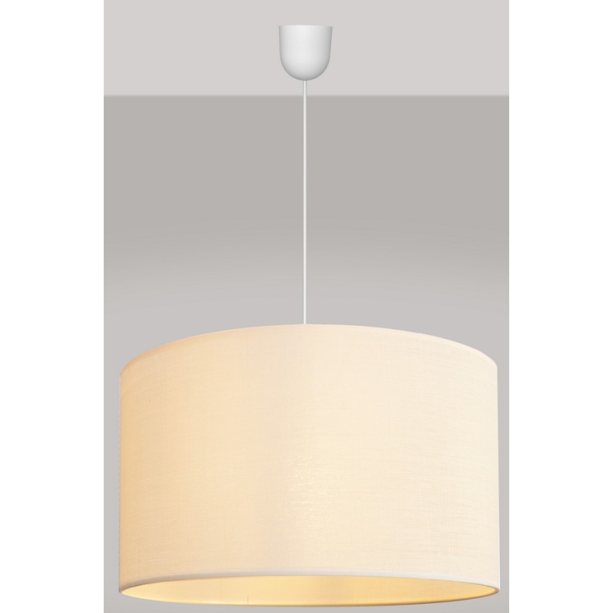 Luster na lanku ALBA 1xE27/15W/230V pr. 45 cm béžová