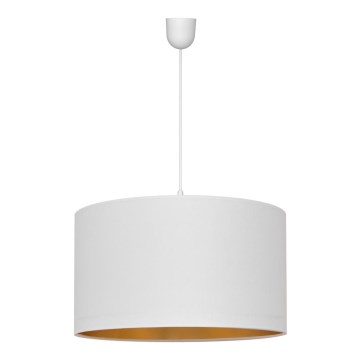 Luster na lanku ALBA 1xE27/15W/230V pr. 45 cm biela/zlatá