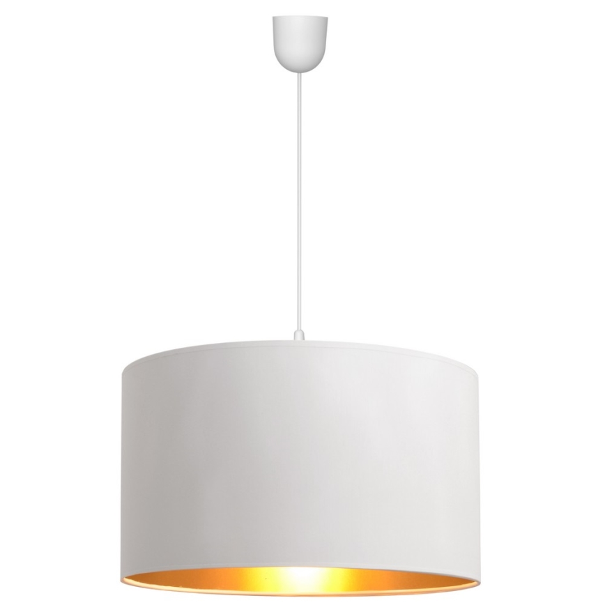 Luster na lanku ALBA 1xE27/15W/230V pr. 45 cm biela/zlatá