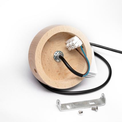 Luster na lanku ALBA 1xE27/15W/230V pr. 45 cm čierna/hnedá