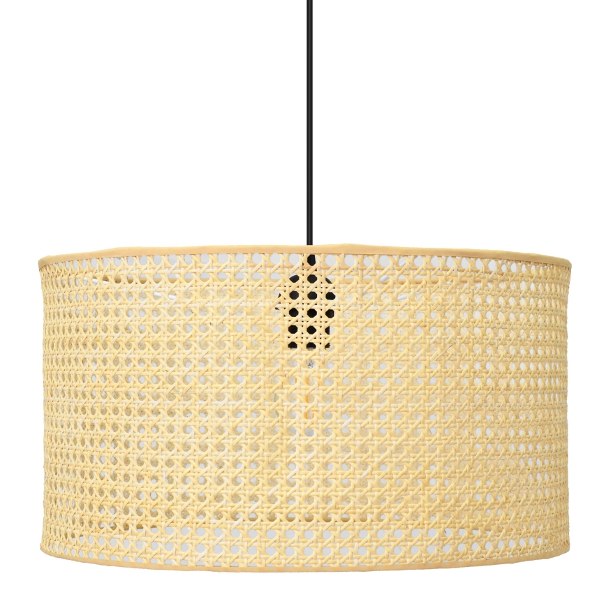Luster na lanku ALBA 1xE27/15W/230V pr. 45 cm ratan/čierna