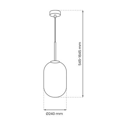 Luster na lanku ALIAS 1xE14/40W/230V pr. 24 cm zlatá