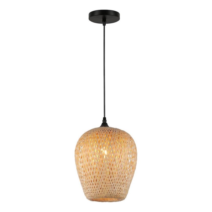 Luster na lanku ALMA 1xE27/60W/230V pr. 23 cm bambus