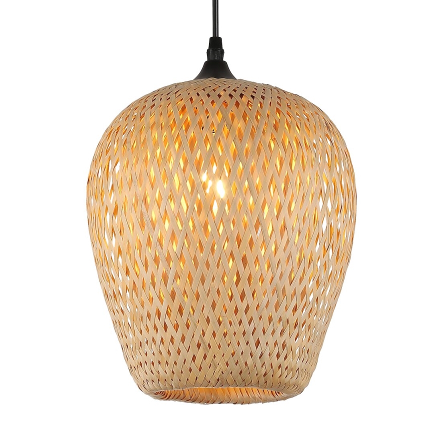 Luster na lanku ALMA 1xE27/60W/230V pr. 23 cm bambus