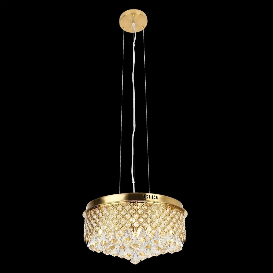 Luster na lanku AMAPOLI 7xG9/28W/230V pr. 45 cm zlatá