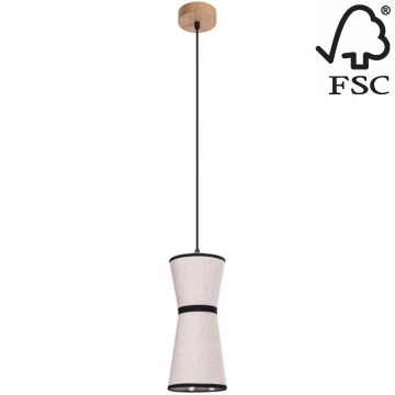 Luster na lanku AMIGO 1xE27/25W/230V dub – FSC certifikované