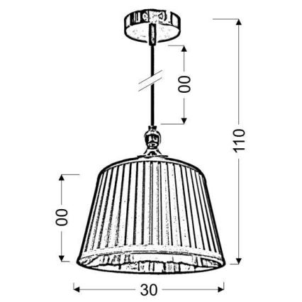 Luster na lanku AMORE 1xE27/60W/230V