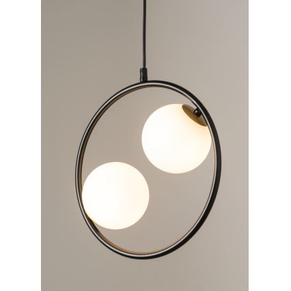 Luster na lanku AQUA 2xG9/12W/230V čierna