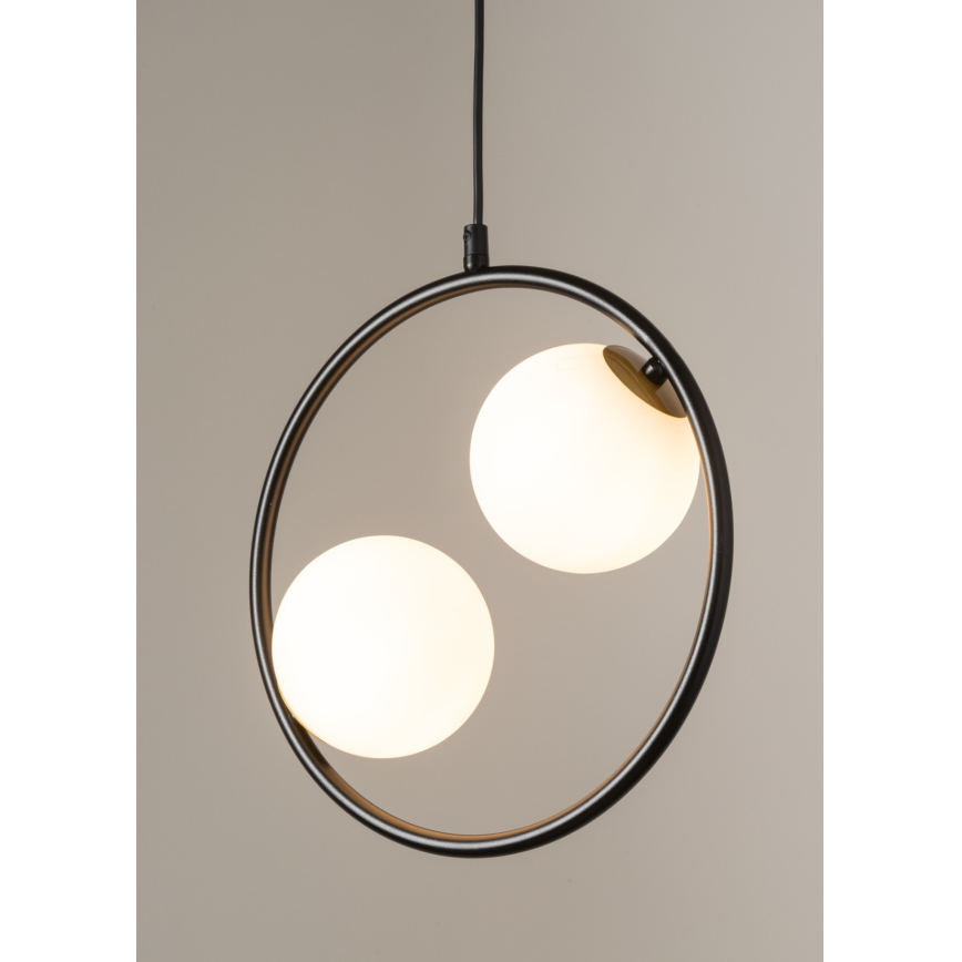 Luster na lanku AQUA 2xG9/12W/230V čierna
