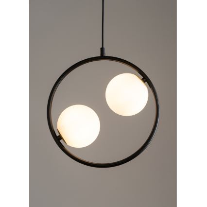 Luster na lanku AQUA 2xG9/12W/230V čierna