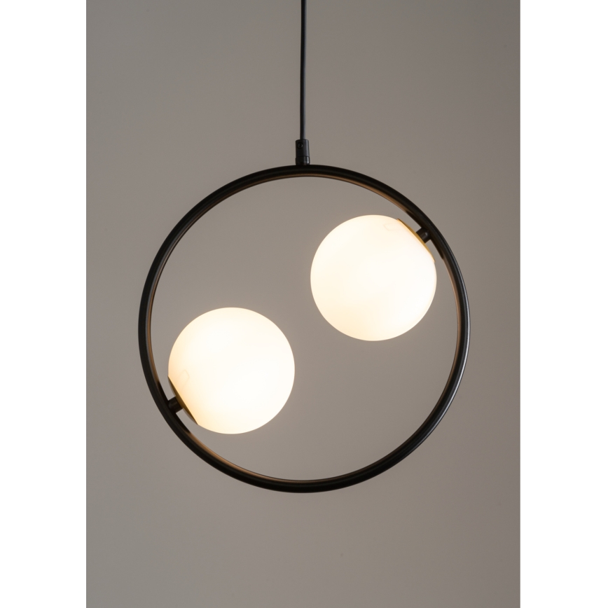 Luster na lanku AQUA 2xG9/12W/230V čierna