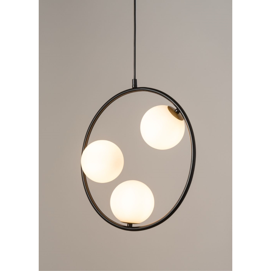 Luster na lanku AQUA 3xG9/12W/230V čierna