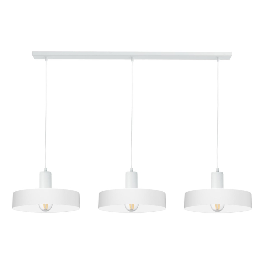 Luster na lanku ARCANE 3xE27/60W/230V biely