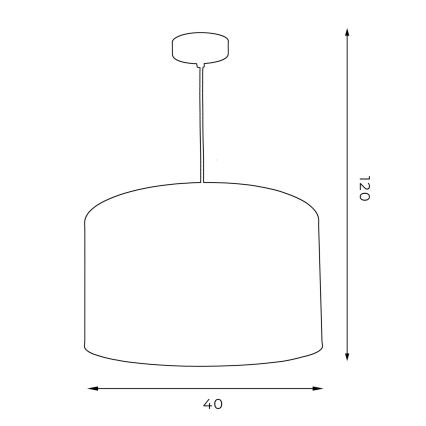 Luster na lanku ARDEN 1xE27/60W/230V pr. 40 cm čierna/zlatá