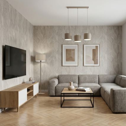 Luster na lanku ARDEN 3xE27/15W/230V, béžový