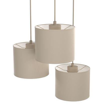 Luster na lanku ARDEN 3xE27/15W/230V priemer 30 cm béžový
