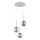 Luster na lanku ARVENA 3xE14/10W/230V lesklý chróm/čierna/dymová
