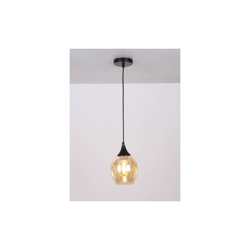 Luster na lanku ASPA 1xE27/40W/230V čierna