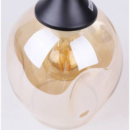 Luster na lanku ASPA 1xE27/40W/230V čierna