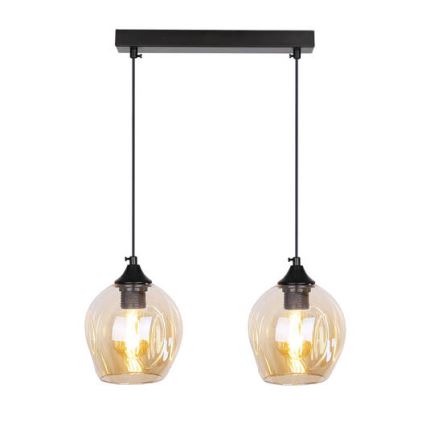 Luster na lanku ASPA 2xE27/40W/230V čierna