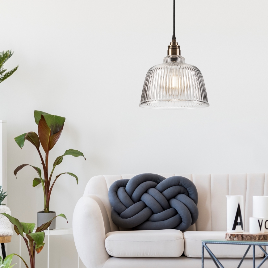 Luster na lanku ASTA 1xE27/60W/230V bronz