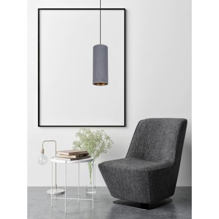 Luster na lanku AVALO 1xE27/60W/230V šedá