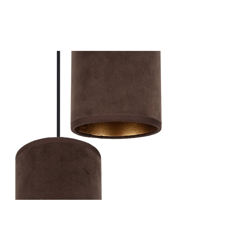 Luster na lanku AVALO 2xE27/60W/230V hnedá/medená