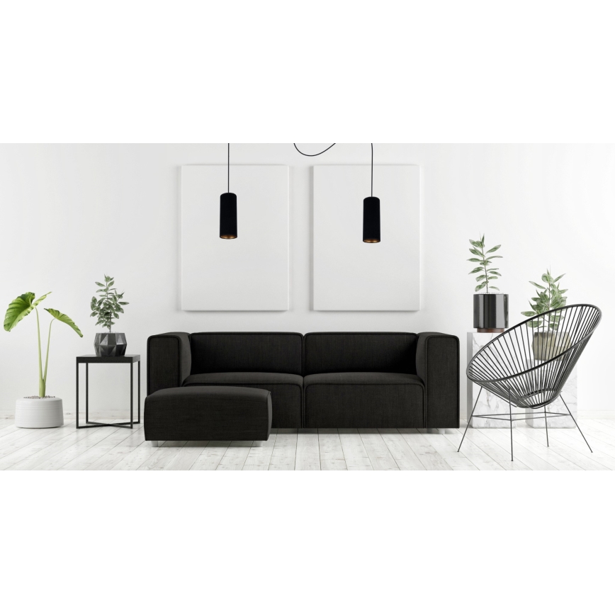 Luster na lanku AVALO 2xE27/60W/230V pavúk čierna