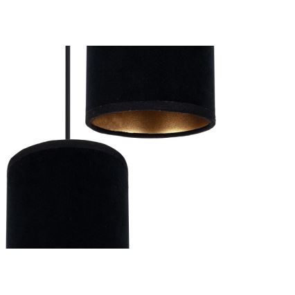 Luster na lanku AVALO 2xE27/60W/230V pavúk čierna