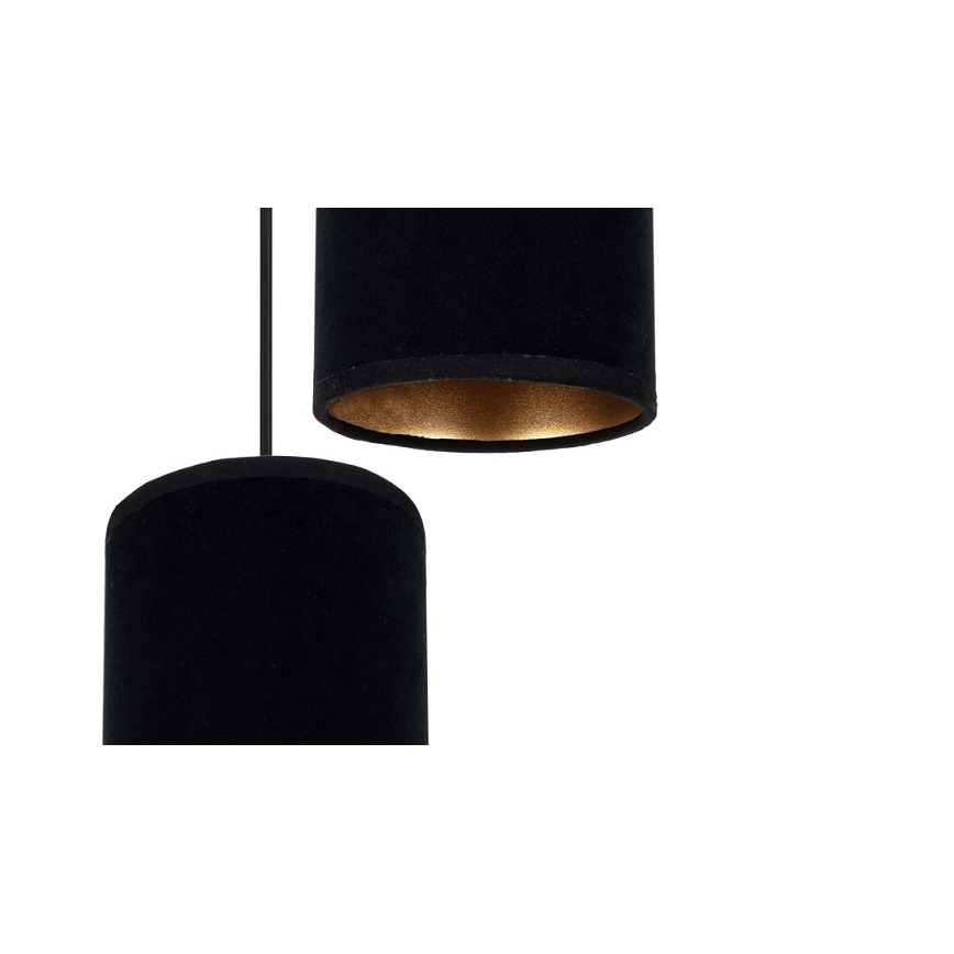 Luster na lanku AVALO 2xE27/60W/230V pavúk čierna