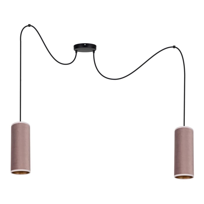 Luster na lanku AVALO 2xE27/60W/230V pavúk ružová/medená