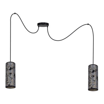 Luster na lanku AVALO 2xE27/60W/230V pavúk šedá/čierna