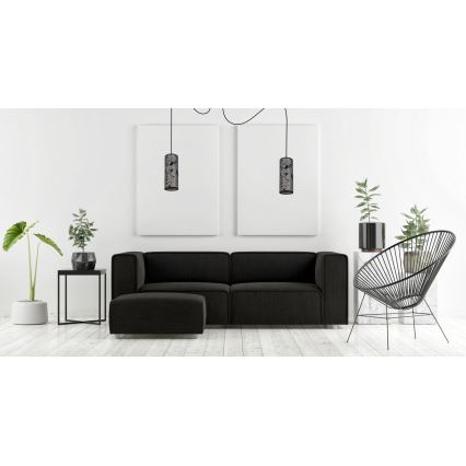Luster na lanku AVALO 2xE27/60W/230V pavúk šedá/čierna