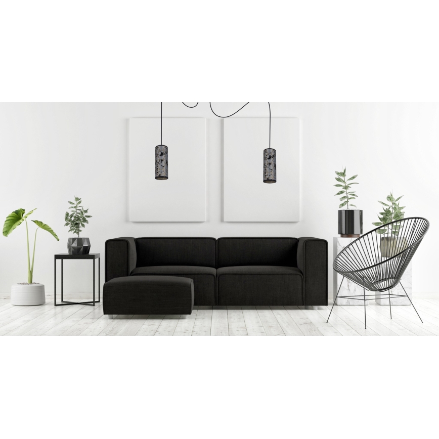 Luster na lanku AVALO 2xE27/60W/230V pavúk šedá/čierna
