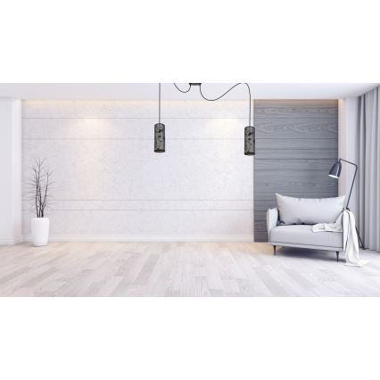 Luster na lanku AVALO 2xE27/60W/230V pavúk šedá/čierna