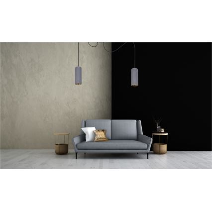 Luster na lanku AVALO 2xE27/60W/230V pavúk šedá