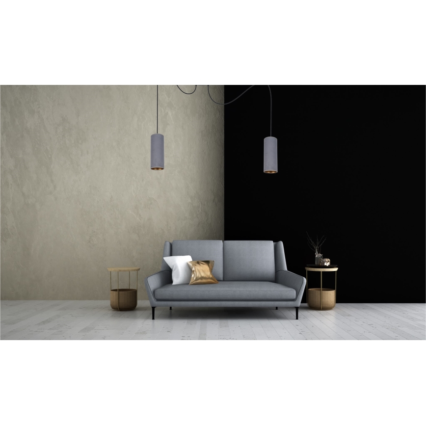 Luster na lanku AVALO 2xE27/60W/230V pavúk šedá