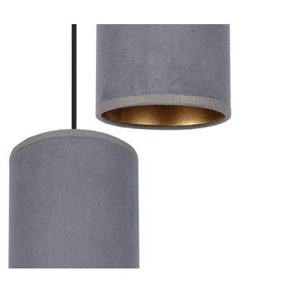 Luster na lanku AVALO 2xE27/60W/230V pavúk šedá