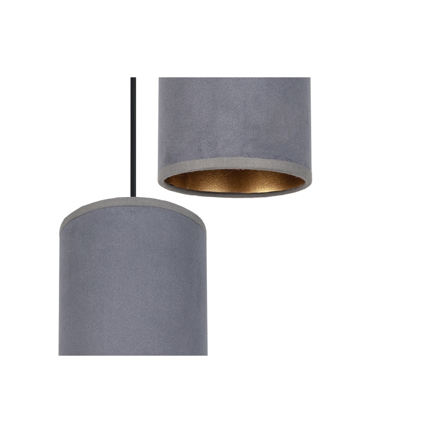 Luster na lanku AVALO 2xE27/60W/230V pavúk šedá