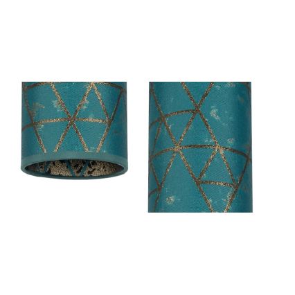 Luster na lanku AVALO 3xE27/60W/230V pavúk tyrkysová/zlatá