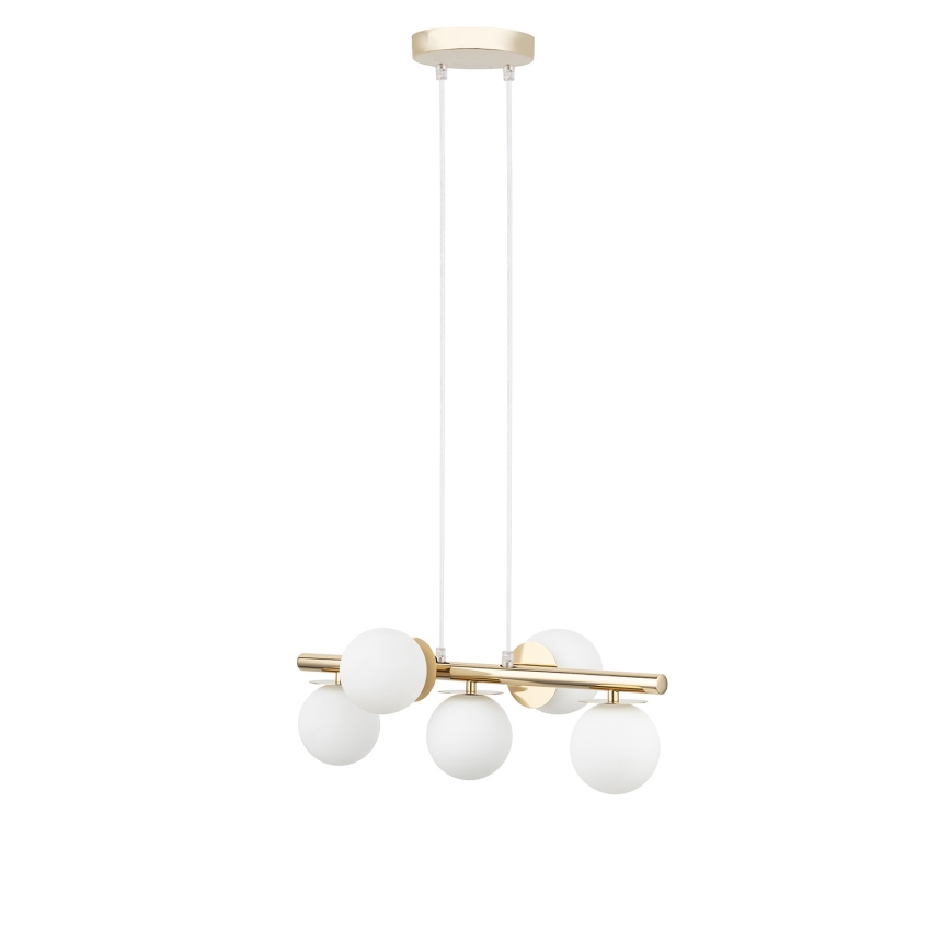 Luster na lanku AVOLA 5xG9/12W/230V zlatá